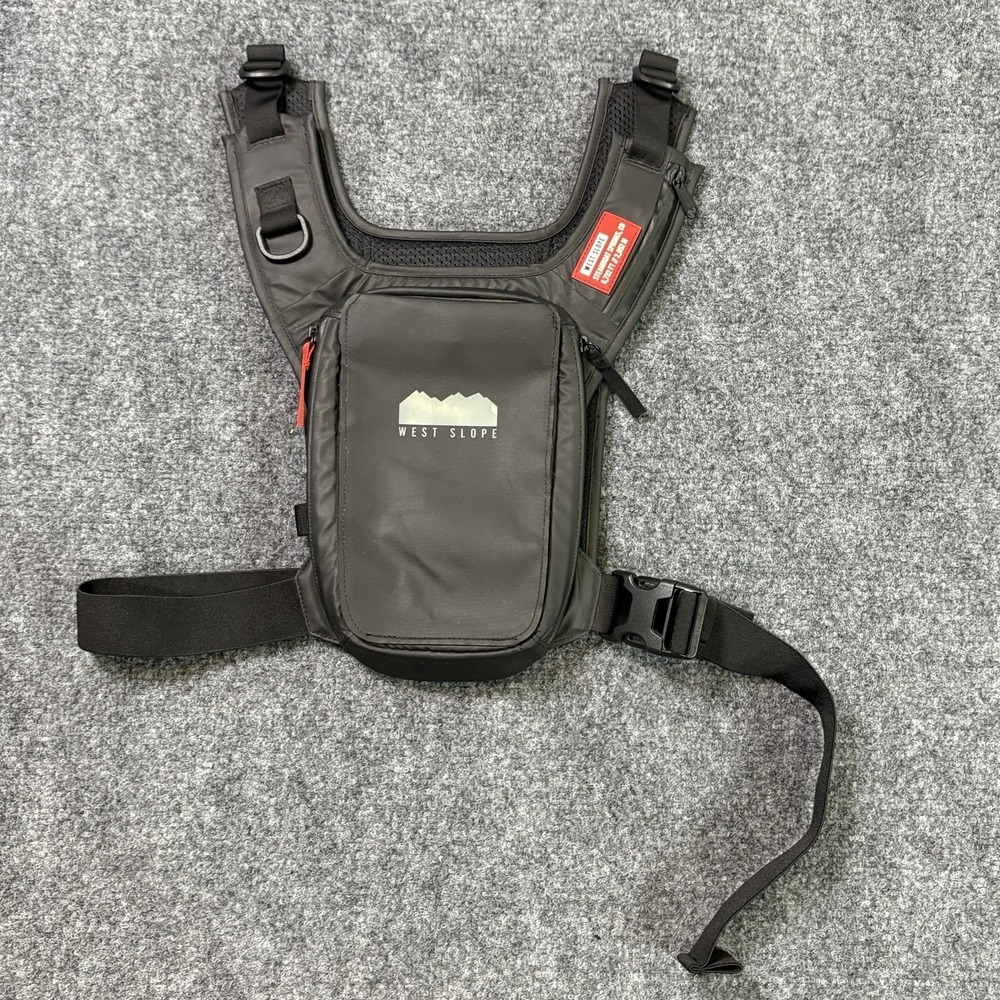 West Slope PRO-180 Slim Chest Pack Black Outdoors Hiking Running